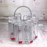 Maxbell Stainless Steel Cup Organizer 8 Hook Glasses Holder for Countertop Home
