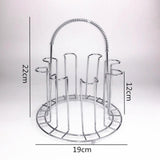 Maxbell Stainless Steel Cup Organizer 8 Hook Glasses Holder for Countertop Home