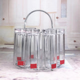 Maxbell Stainless Steel Cup Organizer 8 Hook Glasses Holder for Countertop Home