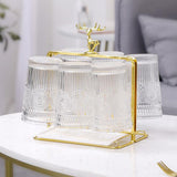 Maxbell Drain Rack Metal with Base Stylish with Tray for Coffee Cup Home Table Top