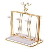 Maxbell Drain Rack Metal with Base Stylish with Tray for Coffee Cup Home Table Top