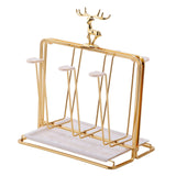 Maxbell Drain Rack Metal with Base Stylish with Tray for Coffee Cup Home Table Top