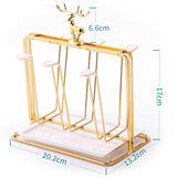 Maxbell Drain Rack Metal with Base Stylish with Tray for Coffee Cup Home Table Top