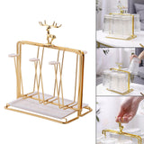 Maxbell Drain Rack Metal with Base Stylish with Tray for Coffee Cup Home Table Top