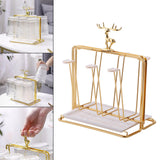 Maxbell Drain Rack Metal with Base Stylish with Tray for Coffee Cup Home Table Top