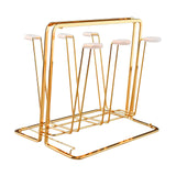 Maxbell Mug Organizer Metal Drainer Holder Rack Cup Drying Rack for Coffee Mug Golden