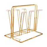 Maxbell Mug Organizer Metal Drainer Holder Rack Cup Drying Rack for Coffee Mug Golden
