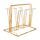 Maxbell Mug Organizer Metal Drainer Holder Rack Cup Drying Rack for Coffee Mug Golden