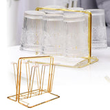 Maxbell Mug Organizer Metal Drainer Holder Rack Cup Drying Rack for Coffee Mug Golden