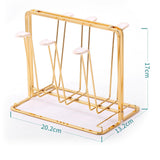 Maxbell Mug Organizer Metal Drainer Holder Rack Cup Drying Rack for Coffee Mug Golden