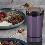 Maxbell Electric Grinding Machine 110V Coffee Grinder for Coffee Bean Grains Purple