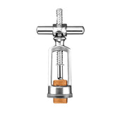 Maxbell Spiral Cross Corkscrew Zinc Alloy Silver Cork Remover Manual for Restaurant Style C