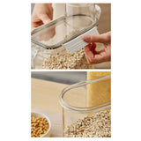Maxbell Cereal Keeper Large pet Keep Dry Airtight Clear with Lid for Rice Flour