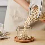 Maxbell Cereal Keeper Large pet Keep Dry Airtight Clear with Lid for Rice Flour