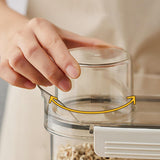 Maxbell Cereal Keeper Large pet Keep Dry Airtight Clear with Lid for Rice Flour