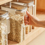 Maxbell Cereal Keeper Large pet Keep Dry Airtight Clear with Lid for Rice Flour