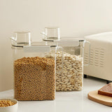 Maxbell Cereal Keeper Large pet Keep Dry Airtight Clear with Lid for Rice Flour