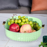 Maxbell Kitchen Colanders Bowl with Handle Sturdy Large Capacity for Cleaning Light Green