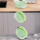 Maxbell Kitchen Colanders Bowl with Handle Sturdy Large Capacity for Cleaning Light Green