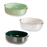 Maxbell Kitchen Colanders Bowl with Handle Sturdy Large Capacity for Cleaning Light Green