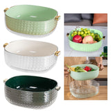 Maxbell Kitchen Colanders Bowl with Handle Sturdy Large Capacity for Cleaning Light Green