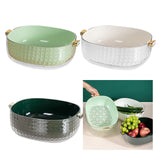 Maxbell Kitchen Colanders Bowl with Handle Sturdy Large Capacity for Cleaning Light Green