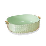 Maxbell Kitchen Colanders Bowl with Handle Sturdy Large Capacity for Cleaning Light Green