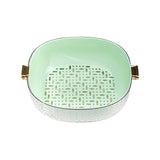 Maxbell Kitchen Colanders Bowl with Handle Sturdy Large Capacity for Cleaning Light Green