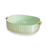 Maxbell Kitchen Colanders Bowl with Handle Sturdy Large Capacity for Cleaning Light Green