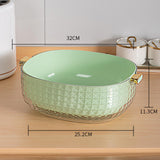 Maxbell Kitchen Colanders Bowl with Handle Sturdy Large Capacity for Cleaning Light Green