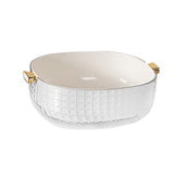 Maxbell Kitchen Colanders Bowl with Handle Sturdy Large Capacity for Cleaning White