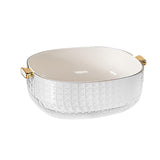 Maxbell Kitchen Colanders Bowl with Handle Sturdy Large Capacity for Cleaning White