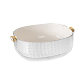 Maxbell Kitchen Colanders Bowl with Handle Sturdy Large Capacity for Cleaning White