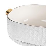 Maxbell Kitchen Colanders Bowl with Handle Sturdy Large Capacity for Cleaning White