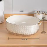 Maxbell Kitchen Colanders Bowl with Handle Sturdy Large Capacity for Cleaning White