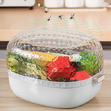 Maxbell Kitchen Colanders Bowl with Handle Sturdy Large Capacity for Cleaning White