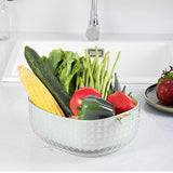 Maxbell Kitchen Colanders Bowl with Handle Sturdy Large Capacity for Cleaning White