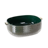 Maxbell Kitchen Colanders Bowl with Handle Sturdy Large Capacity for Cleaning Dark Green