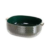 Maxbell Kitchen Colanders Bowl with Handle Sturdy Large Capacity for Cleaning Dark Green