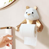 Maxbell Creative Toilet Paper Holder Hanger Tissue Roll Hotel Washroom Bathroom Gold