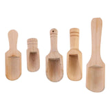 Maxbell 5 Pieces Household Wooden Scoop Condiment Spoon for Kitchen Sugar Cereal