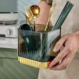 Maxbell Cutlery Spoon Fork Storage Rack Holder Flatware Tableware Drain Basket Yellow