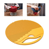 Maxbell Silicone Table Mat Heat Resistant Non Slip Placemat  Yellow