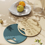 Maxbell Silicone Table Mat Heat Resistant Non Slip Placemat  Apricot