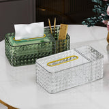 Maxbell Portable Tissue Cover Napkin Dispenser for Bedroom Dining Table Desktop Clear