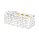 Maxbell Portable Tissue Cover Napkin Dispenser for Bedroom Dining Table Desktop Clear