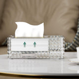 Maxbell Portable Tissue Cover Napkin Dispenser for Bedroom Dining Table Desktop Clear