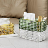 Maxbell Portable Tissue Cover Napkin Dispenser for Bedroom Dining Table Desktop Clear