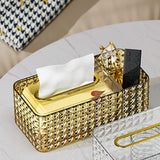 Maxbell Portable Tissue Cover Napkin Dispenser for Bedroom Dining Table Desktop Gold