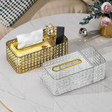 Maxbell Portable Tissue Cover Napkin Dispenser for Bedroom Dining Table Desktop Gold